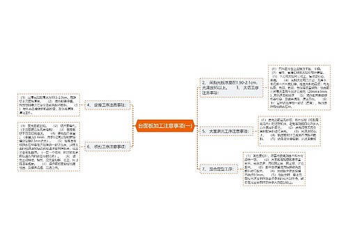 台面板加工注意事项(一)