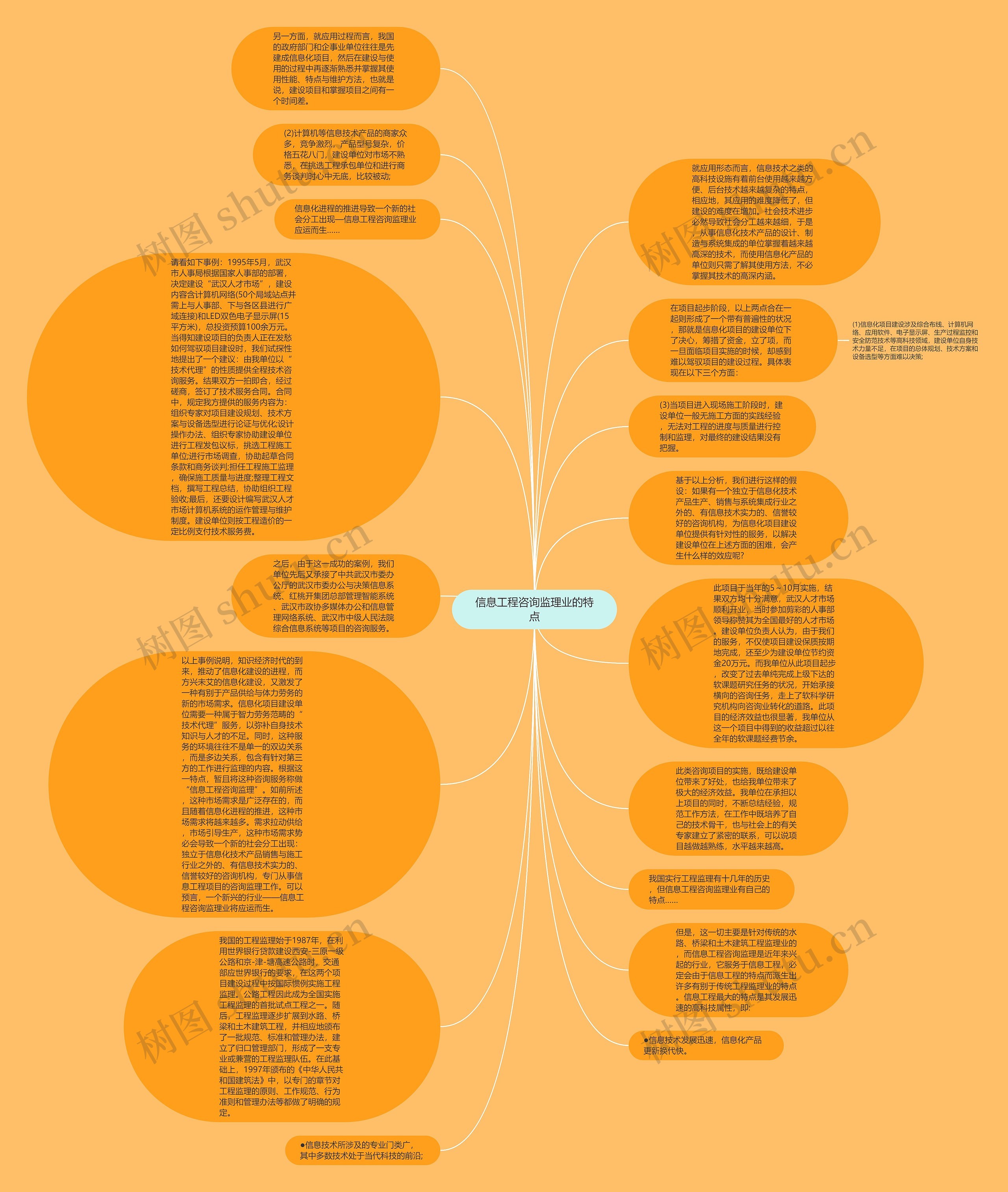 信息工程咨询监理业的特点思维导图
