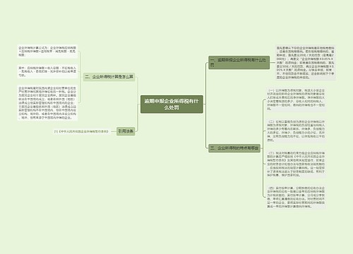 逾期申报企业所得税有什么处罚