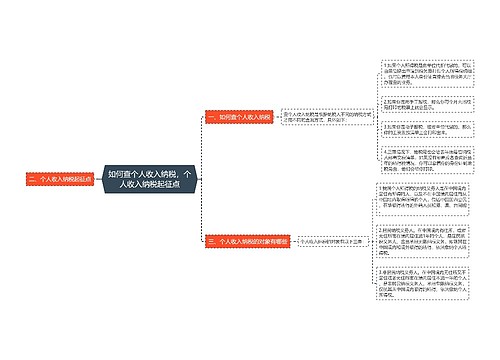 如何查个人收入纳税，个人收入纳税起征点