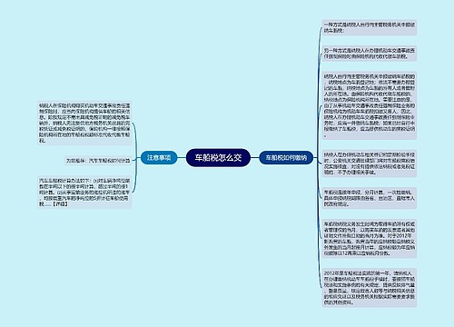 车船税怎么交