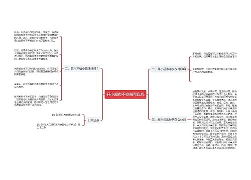 开小超市不交税可以吗