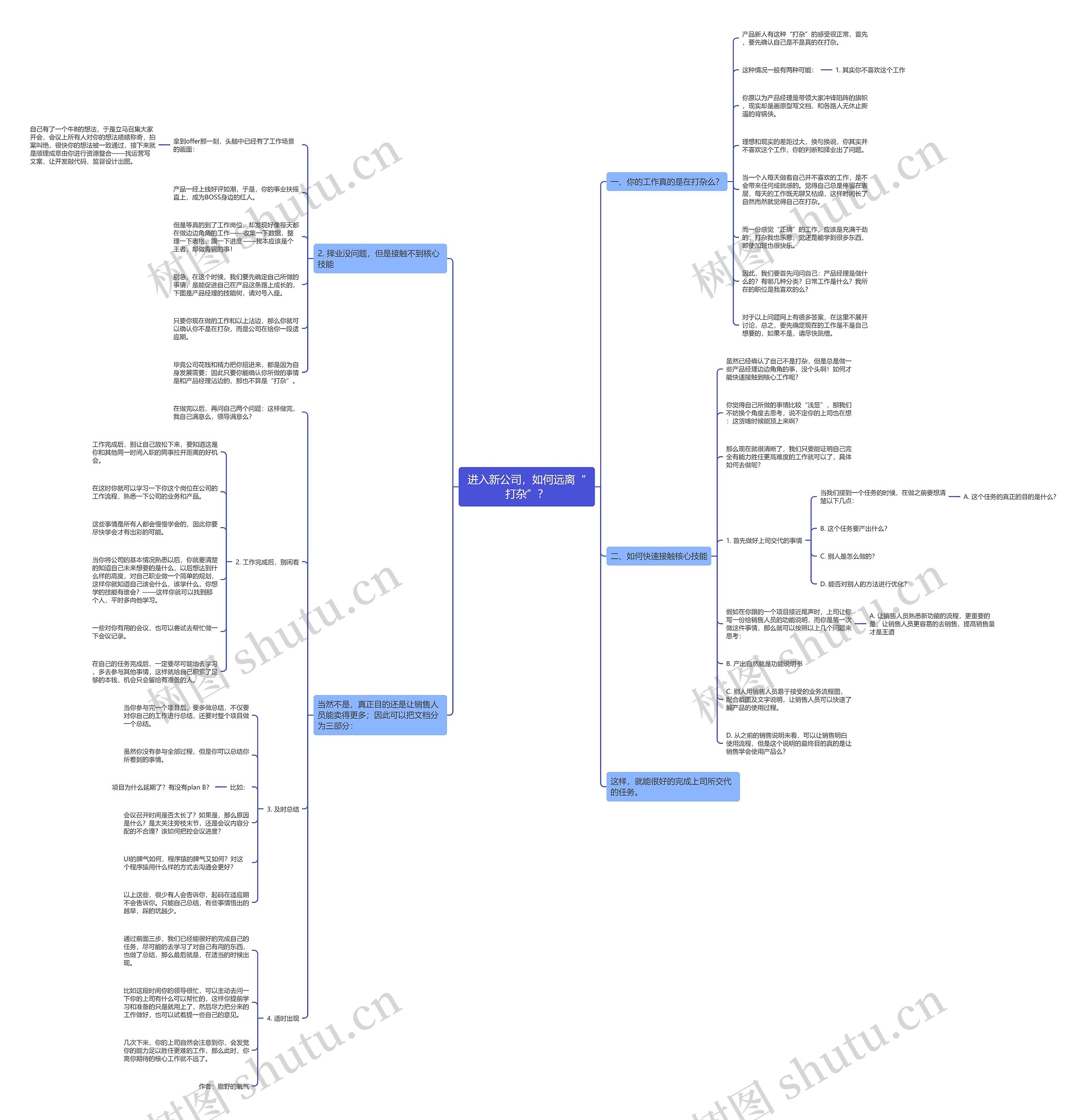 进入新公司，如何远离“打杂”？思维导图