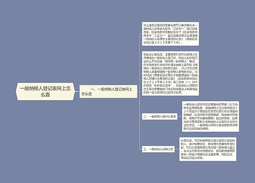 一般纳税人登记表网上怎么查