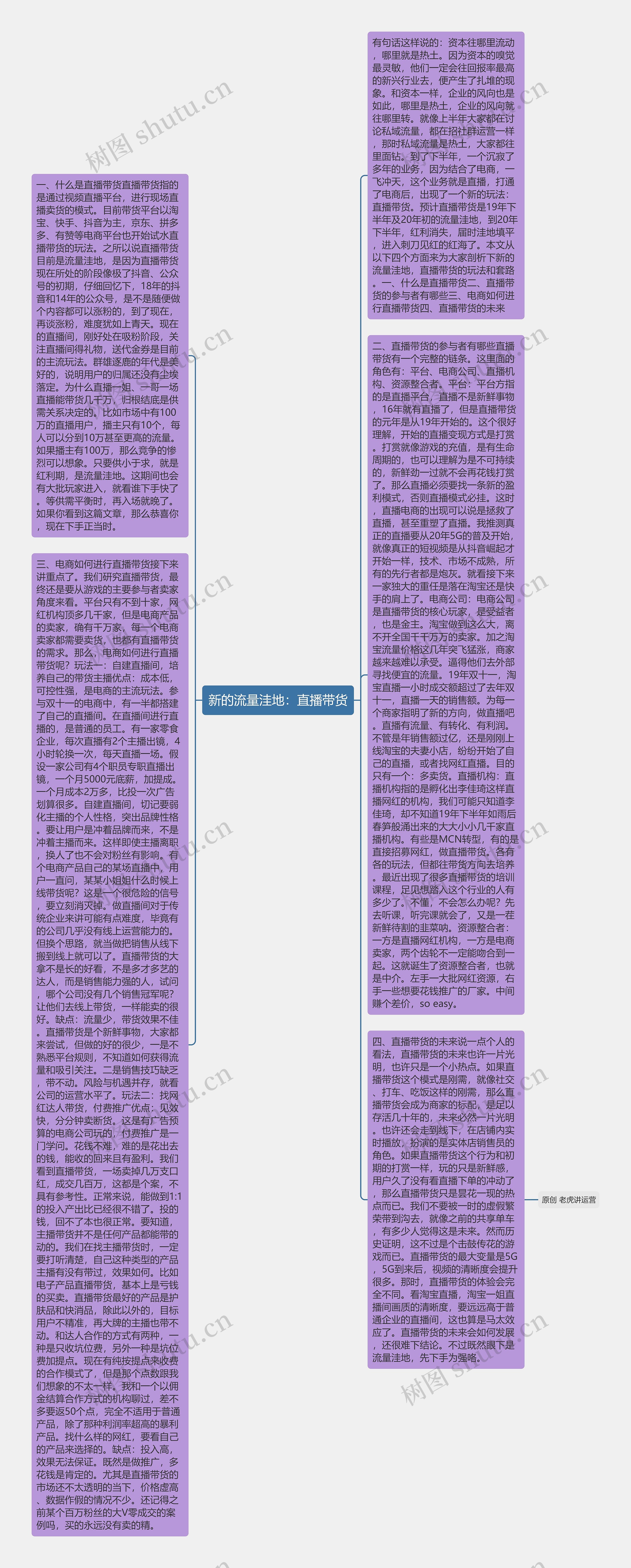 新的流量洼地：直播带货思维导图