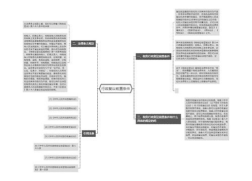 行政复议前置条件