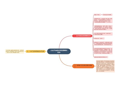 企业开纳税证明需要哪些材料