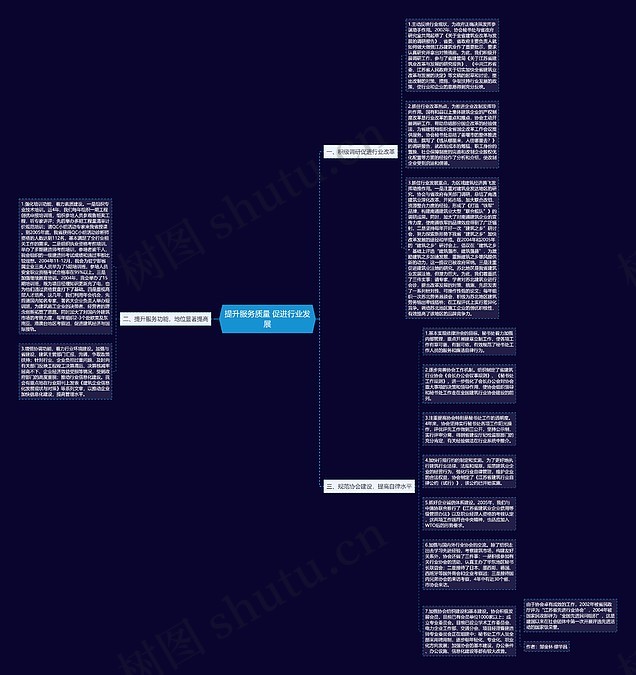 提升服务质量 促进行业发展思维导图_编号p8187195-TreeMind树图