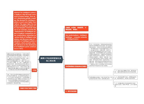 湘潭大学体育馆智能化系统工程实现