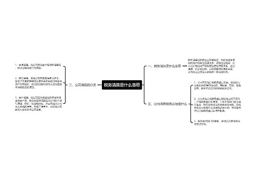 税务清算是什么意思