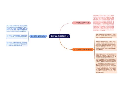 哪些专业工程可以分包