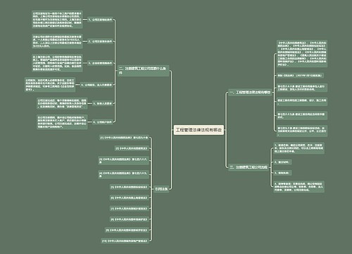 工程管理法律法规有哪些