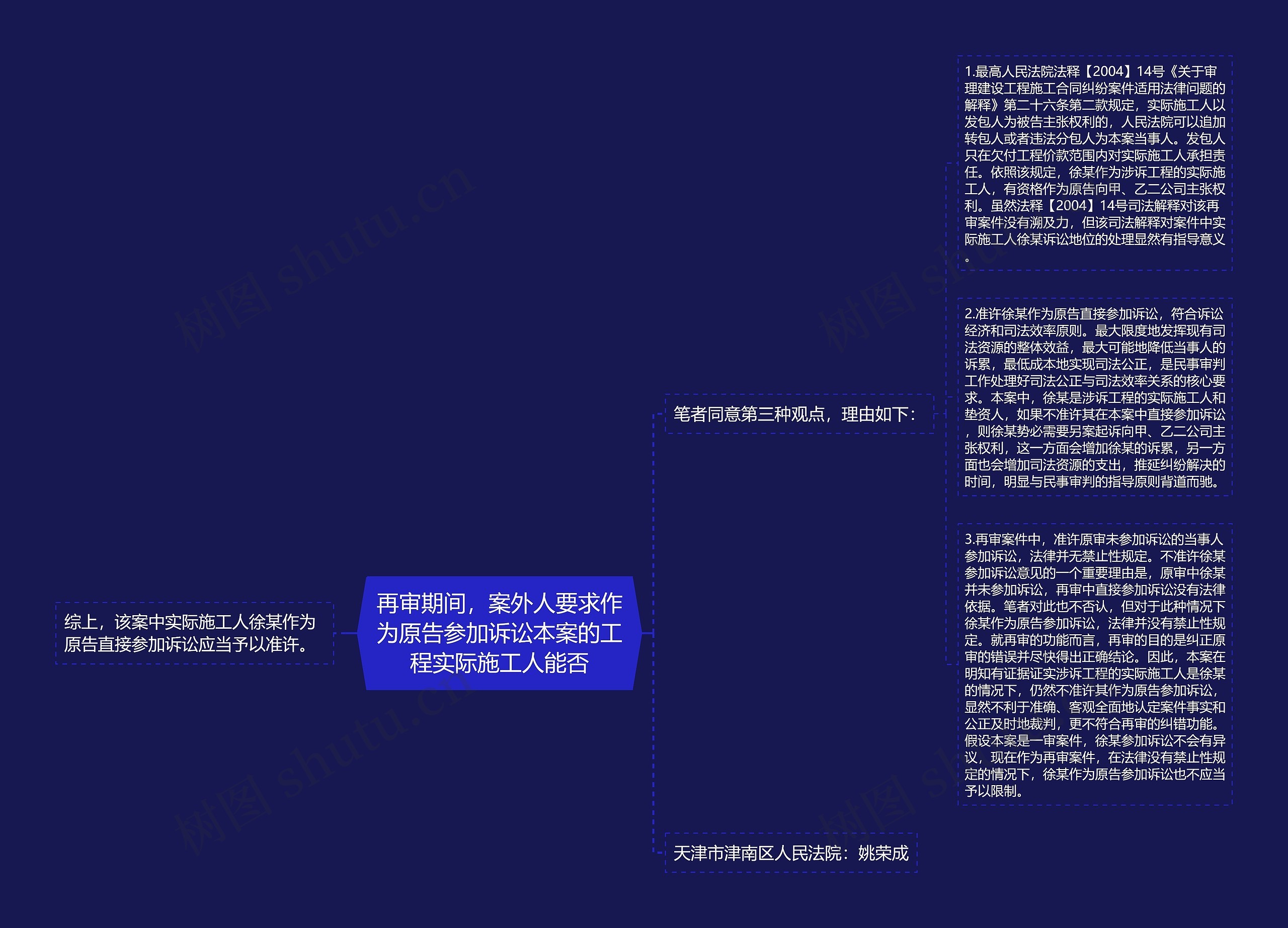 再审期间,案外人要求作为原告参加诉讼本案的工程实际施工人能否 再审期间,案外人要求作为原告参加诉讼本案的工程实际施工人能否