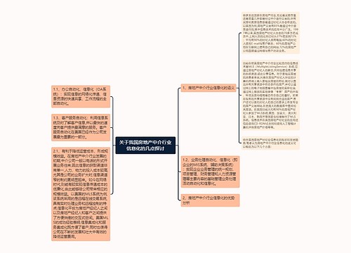 关于我国房地产中介行业信息化的几点探讨