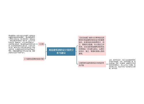 高层建筑消防设计现状分析与建议