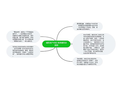 疑因房产纠纷 弟弟捅死亲姐姐