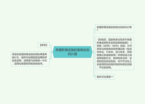 房屋附属设施的契税应如何计算