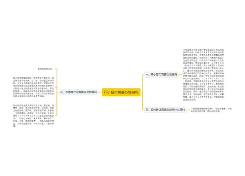 开小超市需要办地税吗