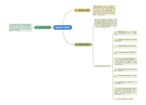 税点是什么意思?