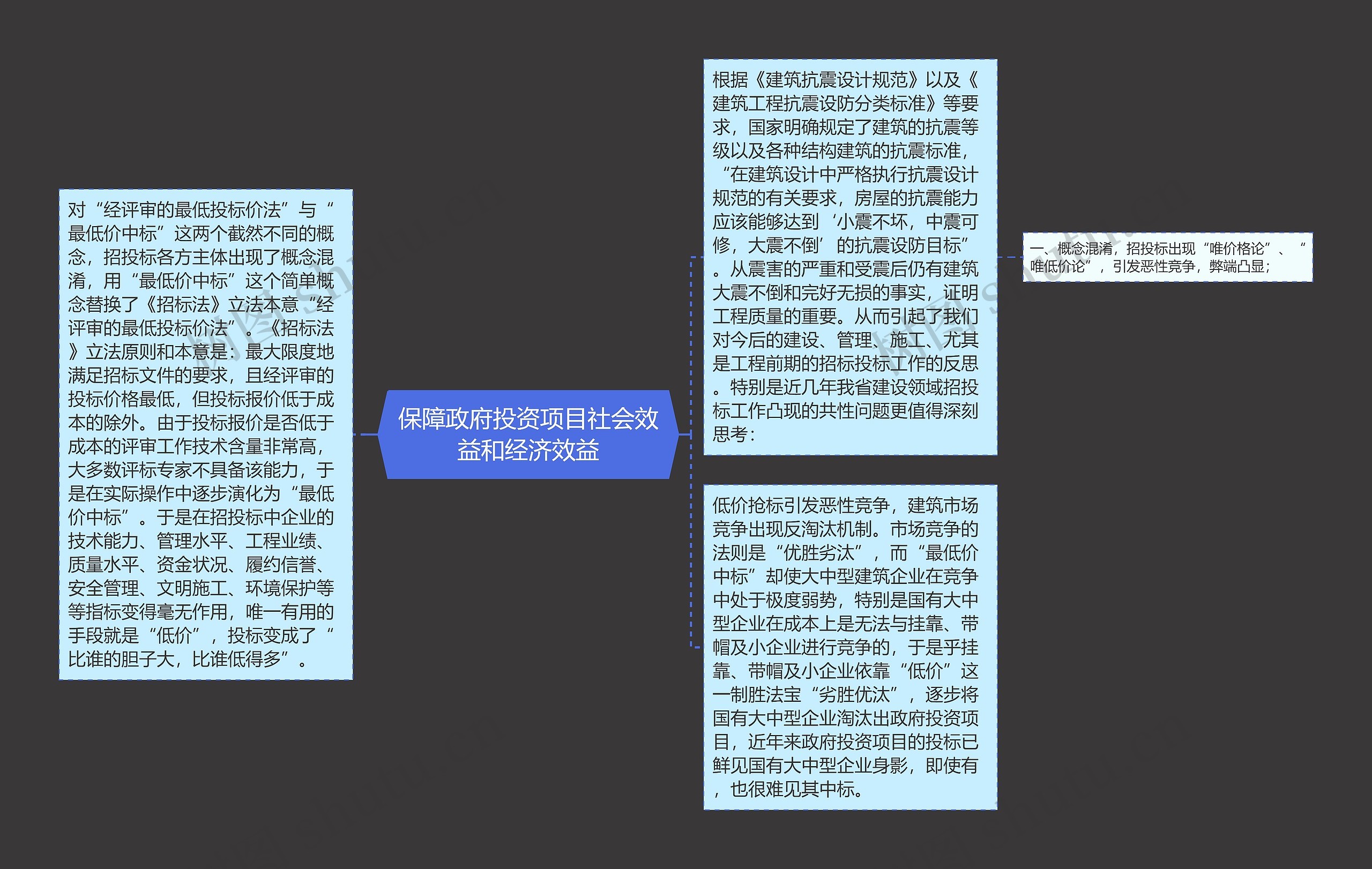 保障政府投资项目社会效益和经济效益