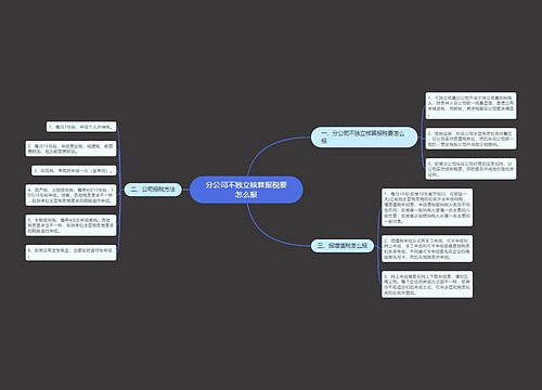 分公司不独立核算报税要怎么报