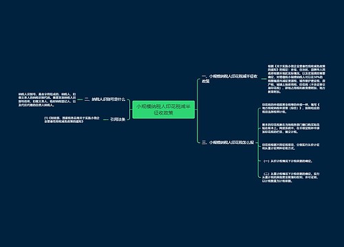 小规模纳税人印花税减半征收政策