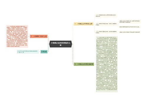 小规模企业的所得税怎么算