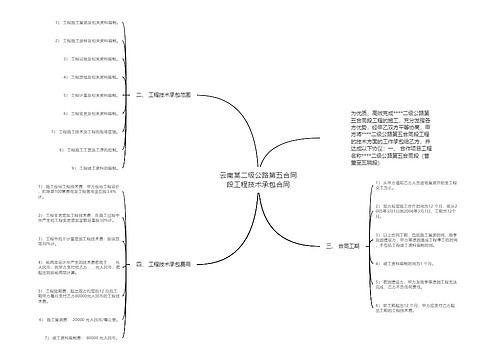 云南某二级公路第五合同段工程技术承包合同