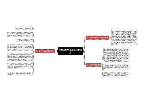 招标文件电子版是否要盖章