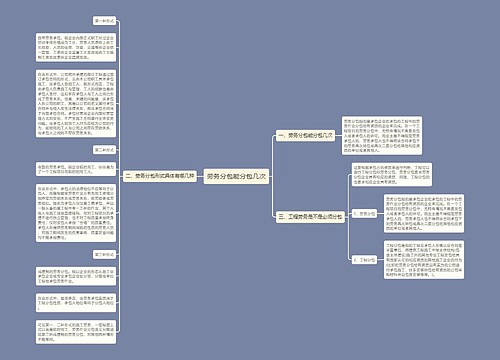 劳务分包能分包几次