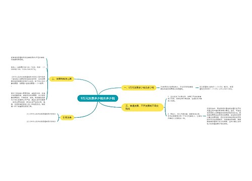 9万元发票多少钱交多少税