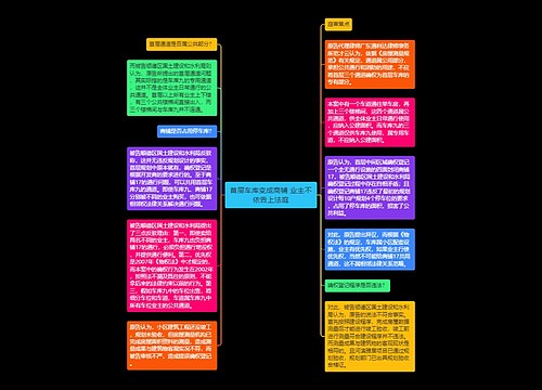 首层车库变成商铺 业主不依告上法庭