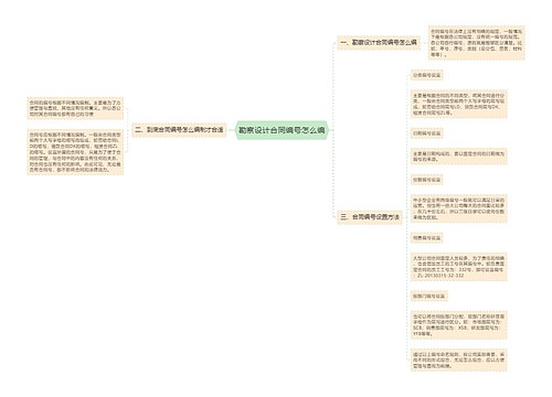 勘察设计合同编号怎么编