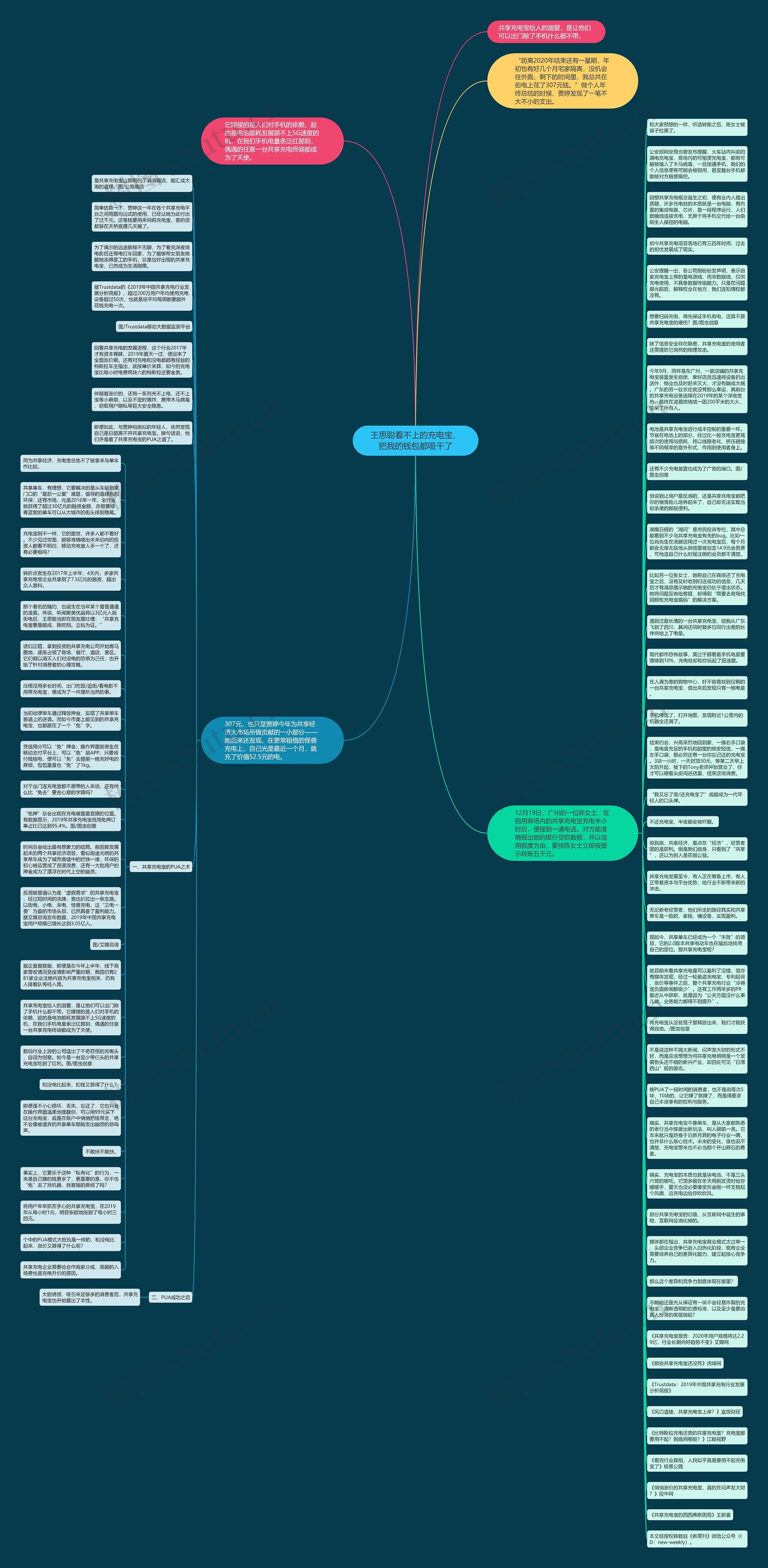 王思聪看不上的充电宝，把我的钱包都吸干了思维导图