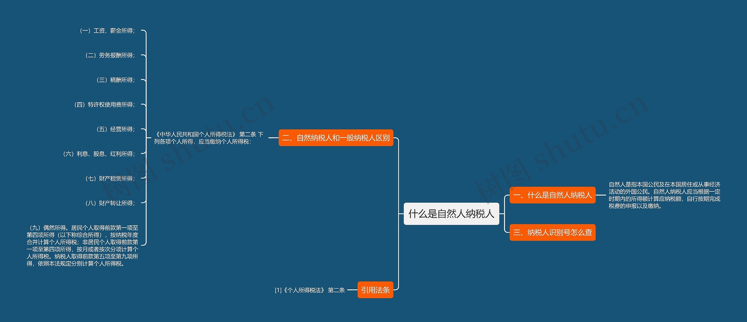 什么是自然人纳税人思维导图