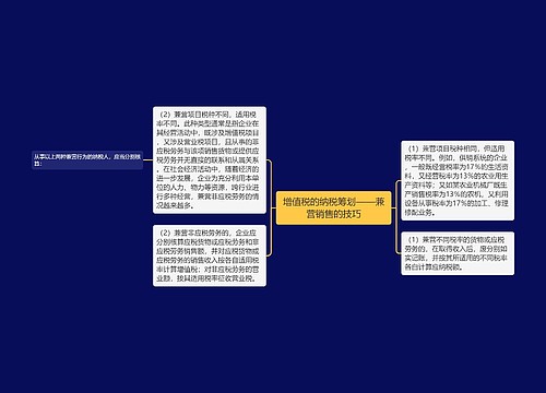 增值税的纳税筹划——兼营销售的技巧