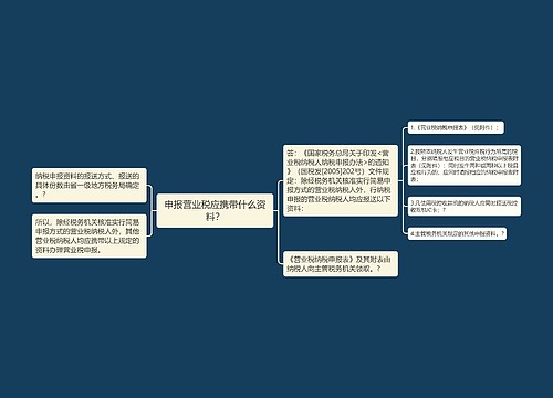 申报营业税应携带什么资料？