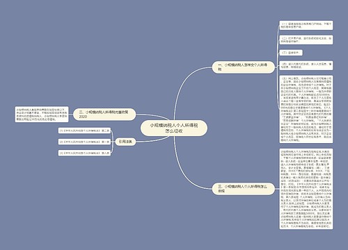 小规模纳税人个人所得税怎么征收