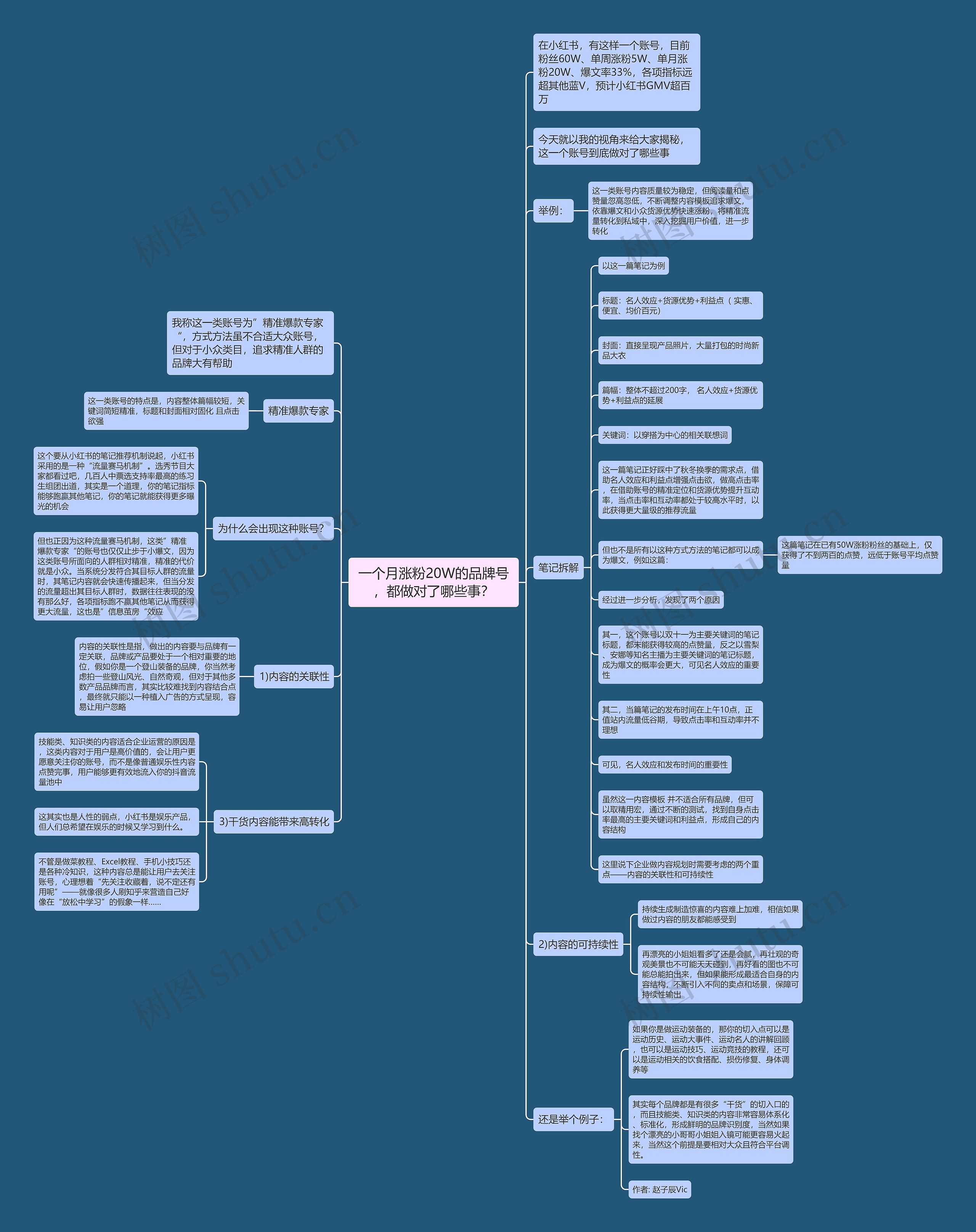 一个月涨粉20W的品牌号，都做对了哪些事？思维导图
