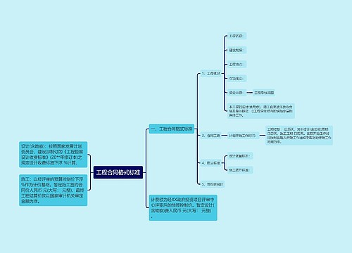 工程合同格式标准