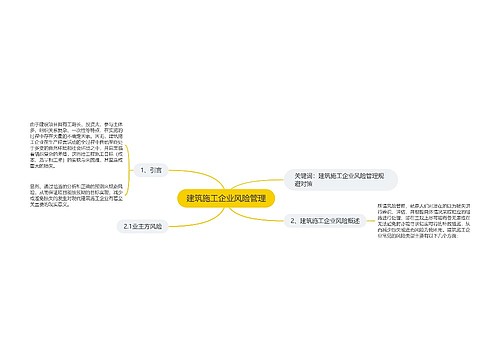 建筑施工企业风险管理