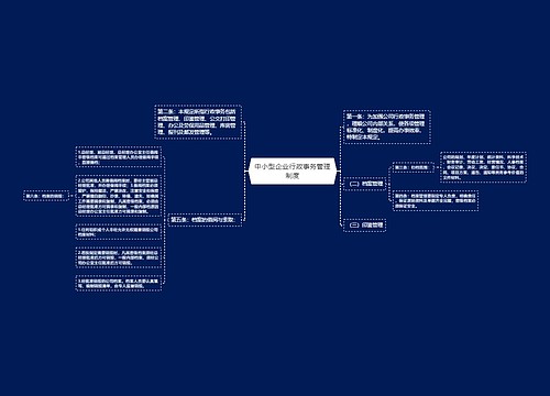 中小型企业行政事务管理制度
