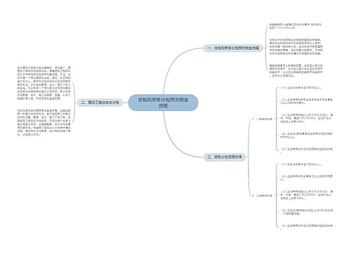 总包和劳务分包预交税金流程