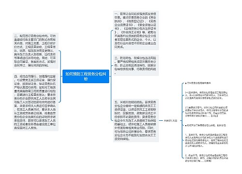 如何预防工程劳务分包纠纷