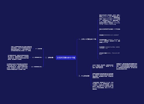 公司20万要交多少个税