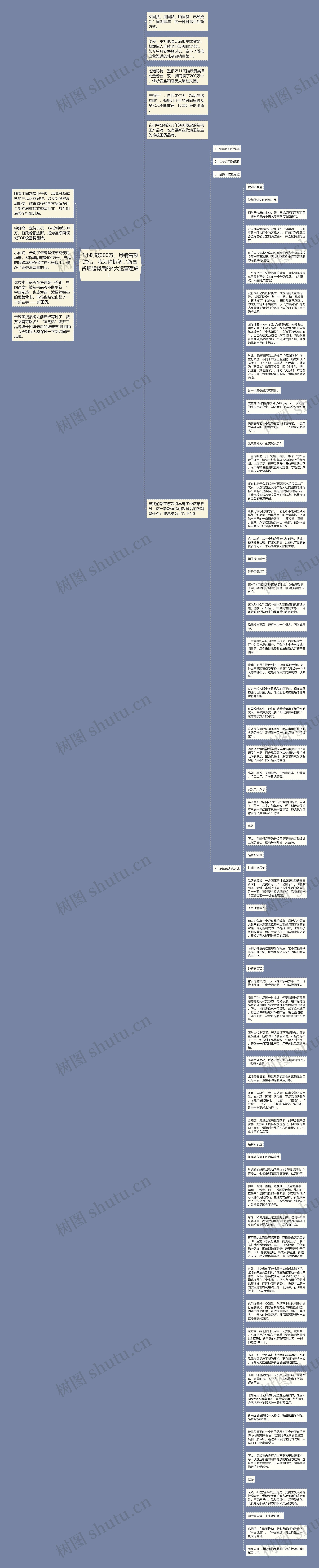 1小时破300万、月销售额过亿，我为你拆解了新国货崛起背后的4大运营逻辑！思维导图