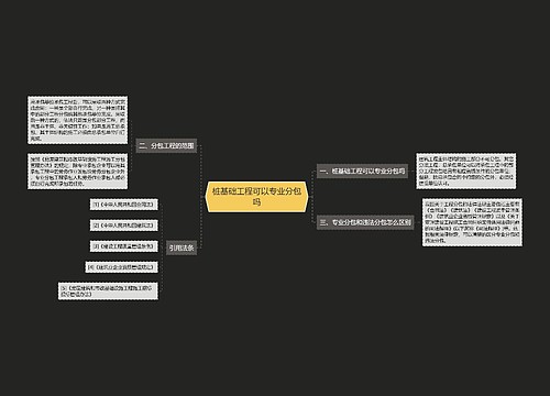 桩基础工程可以专业分包吗