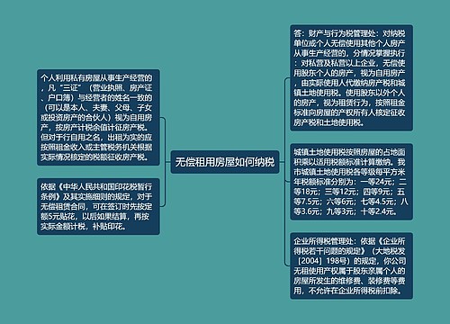 无偿租用房屋如何纳税