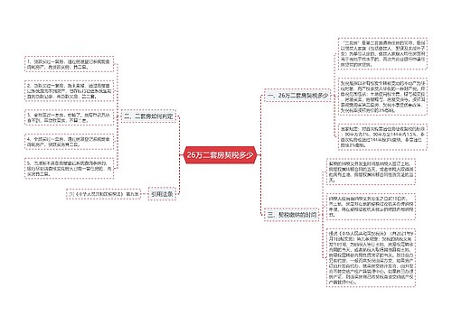 26万二套房契税多少