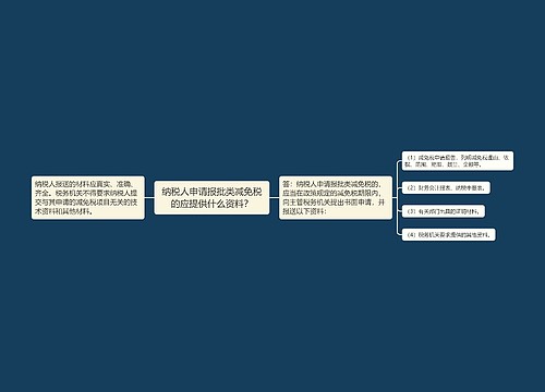 纳税人申请报批类减免税的应提供什么资料？